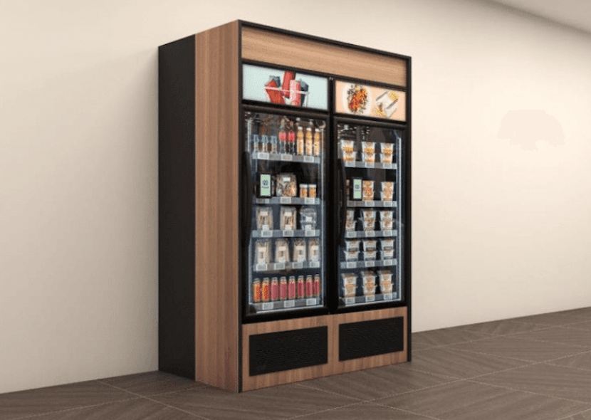 smart fridge wood enclosure