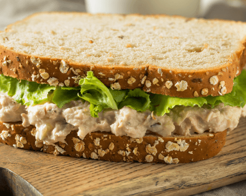 mediterranean tuna on whole wheat